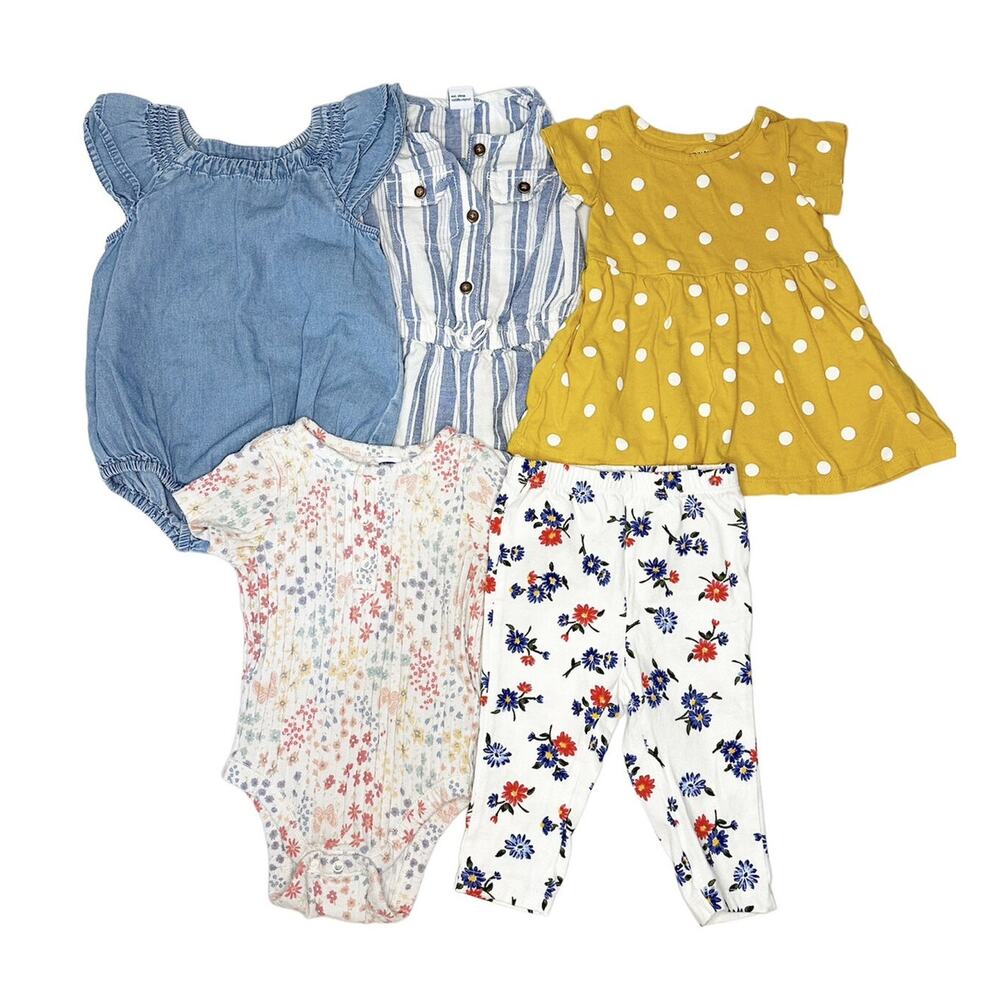 Old Navy 5 Piece Spring/Summer Bundle Size 3-6 Months - Picture 1 of 9